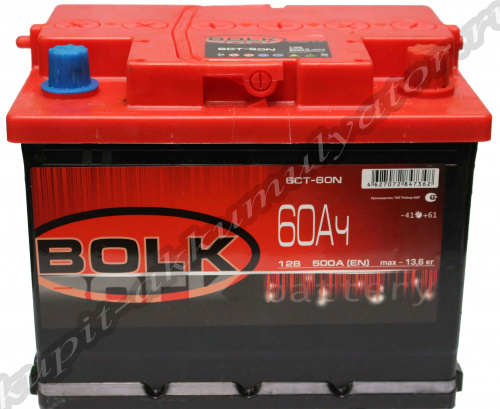 картинка Аккумулятор BOLK Standart 60 А.ч обратная R+ 242x175x190 EN500