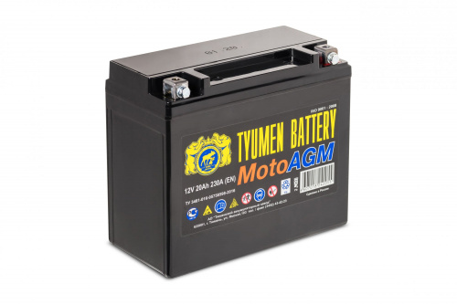картинка Аккумулятор Tyumen Battery Moto AGM 12V 30Ah 375A (EN)