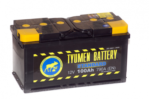 картинка Аккумулятор Tyumen Battery Standard 100 Ач пря. пол. 830A (353x175x190)