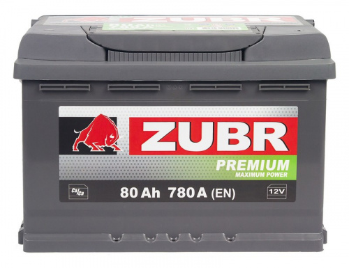 картинка Аккумулятор Zubr Premium 80 А.ч Обратная полярность