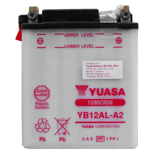 картинка Мото аккумулятор  YUASA YB12AL-A2 с электролитом  