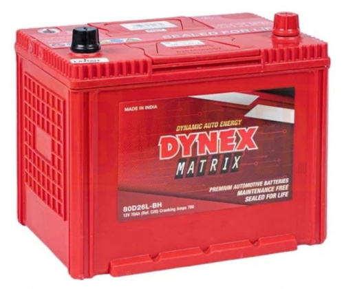 картинка Автомобильный аккумулятор EXIDE Dynex Matrix ASIA 80D26L 70 А.ч 700 А о.п. (260x175x225)