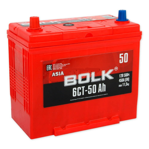 картинка Аккумулятор BOLK ASIA 50 А.ч Прямая полярность