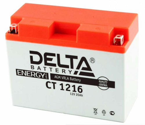 картинка Мото аккумулятор DELTA Battery CT 1216 16 А·ч 205x70x162