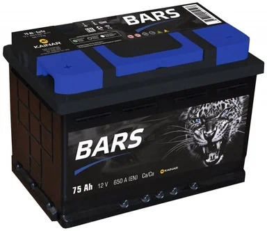 картинка Автомобильный аккумулятор BARS 6СТ-75 п.п.