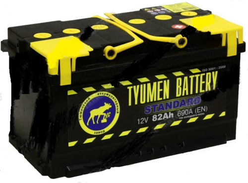 картинка Аккумулятор Tyumen Battery Standard 82 Ач обр. пол. низкий 720A (315x175x175)