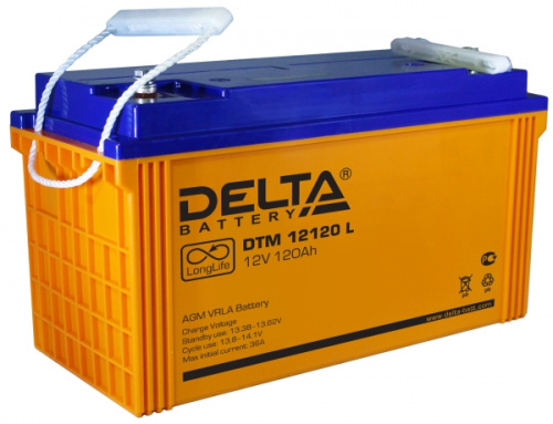 картинка Аккумуляторная батарея DELTA Battery DTM 12120 L 12В 120 А·ч