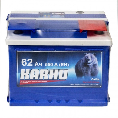 картинка Автомобильный аккумулятор KARHU 62 А.ч Обратная полярность 