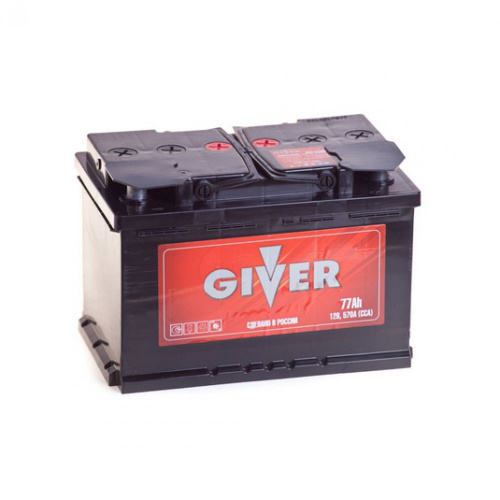 картинка Аккумулятор GIVER  HIBRID 77 A.ч Обратная полярность.