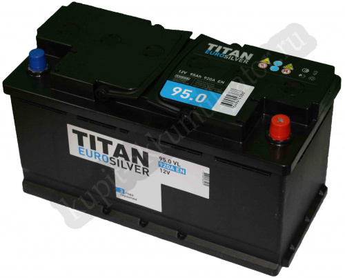 картинка Автомобильный аккумулятор TITAN Euro 95 А.ч Обратная полярность