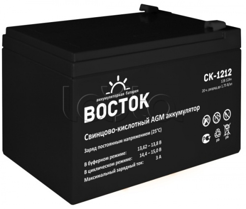 картинка Аккумулятор ВОСТОК СК 1212 (12 вольт 12 а.ч)