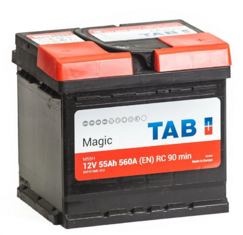 картинка Автомобильный аккумулятор Tab Magic 55 Ah (560A 207x175x190) 189058, 55510
