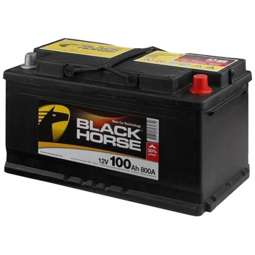 картинка Аккумулятор Black Horse 100 А.ч 820А обр. пол. (353х175х190). Сербия