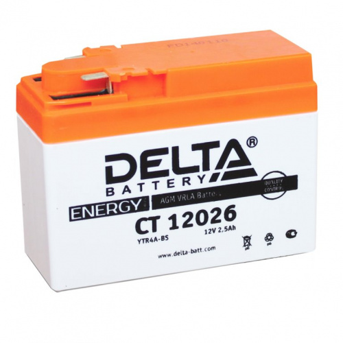 картинка Аккумулятор Delta CT 12026 12V 2.5 Ah (115x50x86) (YTR4A-BS)