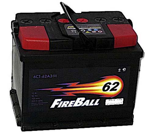 картинка Автомобильный аккумулятор FIRE BALL 62 А/ч Прямая полярность