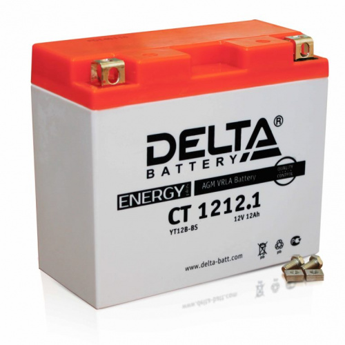 картинка Мото аккумулятор Delta CT 1212.1 (12V/12Ah) YT12B-BS, YB10L-B-P