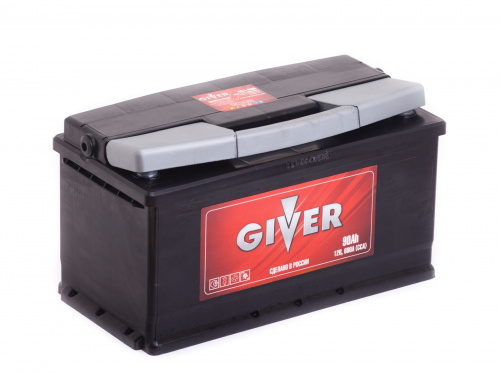 картинка Автомобильный аккумулятор GIVER 90 A/ч Прямая полярность.