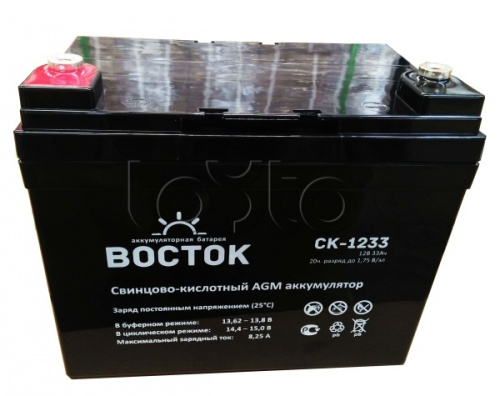 картинка Аккумулятор ВОСТОК СК 1233 (12 вольт 33 а.ч)
