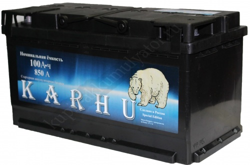 картинка Автомобильный аккумулятор KARHU 100 А.ч Прямая  полярность